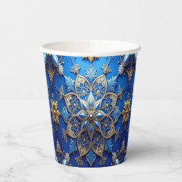 Blue Decorative Christmas Holiday Paper Cups Pappbecher