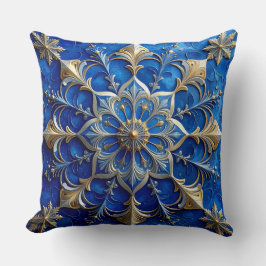 Blue Decorative Christmas Throw Pillow Kissen