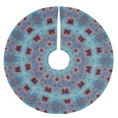 Blue Decorative Christmas Tree Skirt Polyester Weihnachtsbaumdecke (Vorderseite)