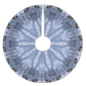 Blue Decorative Christmas Tree Skirt Polyester Weihnachtsbaumdecke (Vorderseite)