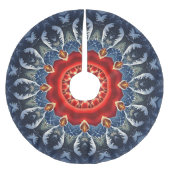 Blue Decorative Christmas Tree Skirt Polyester Weihnachtsbaumdecke (Vorderseite)