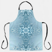 Blue Decorative Floral Apron Schürze (Vorderseite)