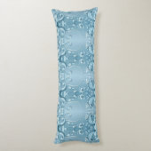 Blue Decorative Floral Body Pillow Seitenschläferkissen (Rückseite (Vertikal))