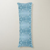 Blue Decorative Floral Body Pillow Seitenschläferkissen (Vorderseite Vertikal)