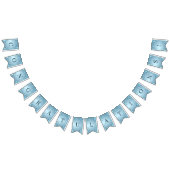 Blue Decorative Floral Bunting Flag Wimpelkette (Alle)