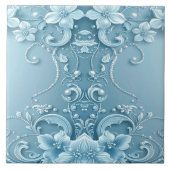 Blue Decorative Floral Ceramic Tile Fliese (Vorderseite)