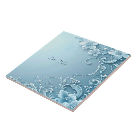 Blue Decorative Floral Ceramic Tile Fliese (Seite)