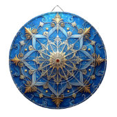 Blue Decorative Floral Dartboard Dartscheibe (vorne)