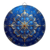 Blue Decorative Floral Dartboard Dartscheibe (vorne)