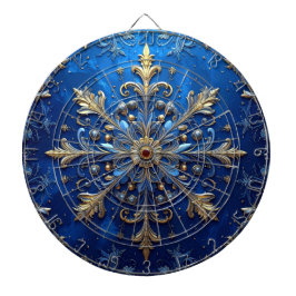Blue Decorative Floral Dartboard Dartscheibe