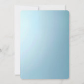 Blue Decorative Floral Engagement Invitation Einladung (Rückseite)