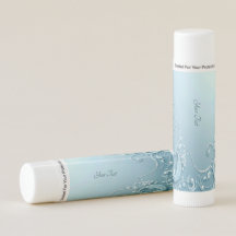Blue Decorative Floral Lip Balm