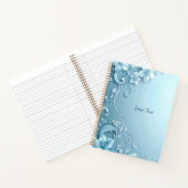 Blue Decorative Floral Notebook Notizblock (Innenseite)