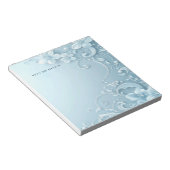 Blue Decorative Floral Notepad Notizblock (angewinkelt)