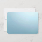 Blue Decorative Floral RSVP Card (Rückseite)