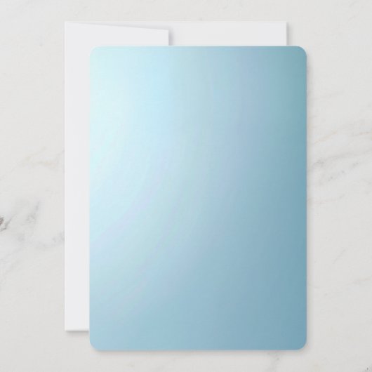 Blue Decorative Floral Save the Date (Rückseite)