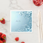 Blue Decorative Floral Serviette (Beispiel)