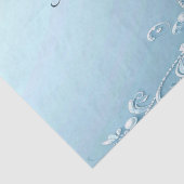 Blue Decorative Floral Tissue Paper Seidenpapier (Detail)