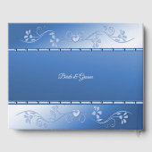 Blue Decorative Frame Guest Book Gästebuch (Rückseite)