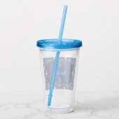 Blue Decorative Holiday Acrylic Tumbler Acryltrinkbecher (Rückseite)
