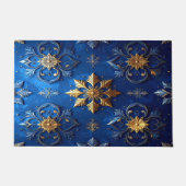 Blue Decorative Holiday Doormat Fußmatte (Vorderseite)