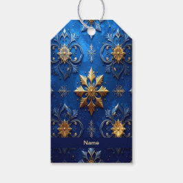 Blue Decorative Holiday Gift Tag Geschenkanhänger
