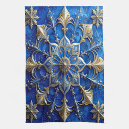 Blue Decorative Holiday Kitchen Towel Geschirrtuch