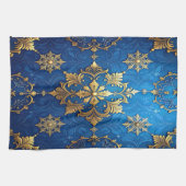 Blue Decorative Holiday Kitchen Towel Geschirrtuch (Horizontal)