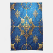 Blue Decorative Holiday Kitchen Towel Geschirrtuch (Vertikal)