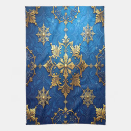Blue Decorative Holiday Kitchen Towel Geschirrtuch