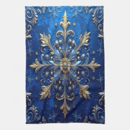 Blue Decorative Holiday Kitchen Towel Geschirrtuch