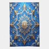 Blue Decorative Holiday Kitchen Towel Geschirrtuch (Vertikal)