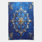 Blue Decorative Holiday Kitchen Towel Geschirrtuch (Vertikal)