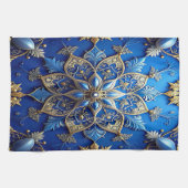 Blue Decorative Holiday Kitchen Towel Geschirrtuch (Horizontal)