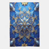 Blue Decorative Holiday Kitchen Towel Geschirrtuch (Vertikal)