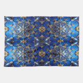 Blue Decorative Holiday Kitchen Towel Geschirrtuch (Horizontal)