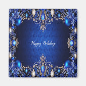 Blue Decorative Holiday Magnet (Vorne)
