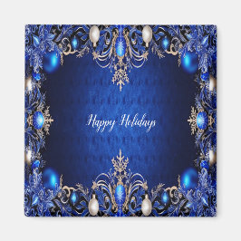Blue Decorative Holiday Magnet