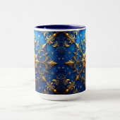 Blue Decorative Holiday Mug Tasse (Zentrum)