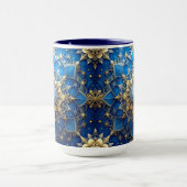 Blue Decorative Holiday Mug Tasse (Zentrum)