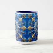 Blue Decorative Holiday Mug Tasse (Zentrum)