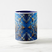 Blue Decorative Holiday Mug Tasse (Zentrum)