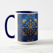 Blue Decorative Holiday Mug Tasse (Links)