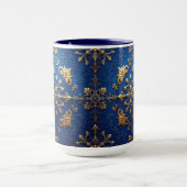 Blue Decorative Holiday Mug Tasse (Zentrum)