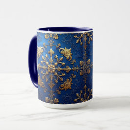 Blue Decorative Holiday Mug Tasse
