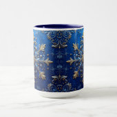 Blue Decorative Holiday Mug Tasse (Zentrum)