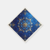 Blue Decorative Holiday Napkin Serviette (Ecke)