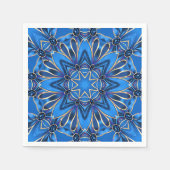 Blue Decorative Holiday Napkin Serviette (Vorderseite)
