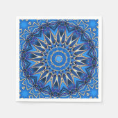 Blue Decorative Holiday Napkin Serviette (Vorderseite)
