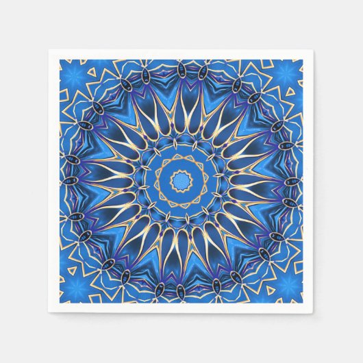 Blue Decorative Holiday Napkin Serviette (Vorderseite)